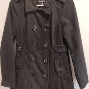 FINAL PRICE Rue21 Black Double Breasted Pea Coat